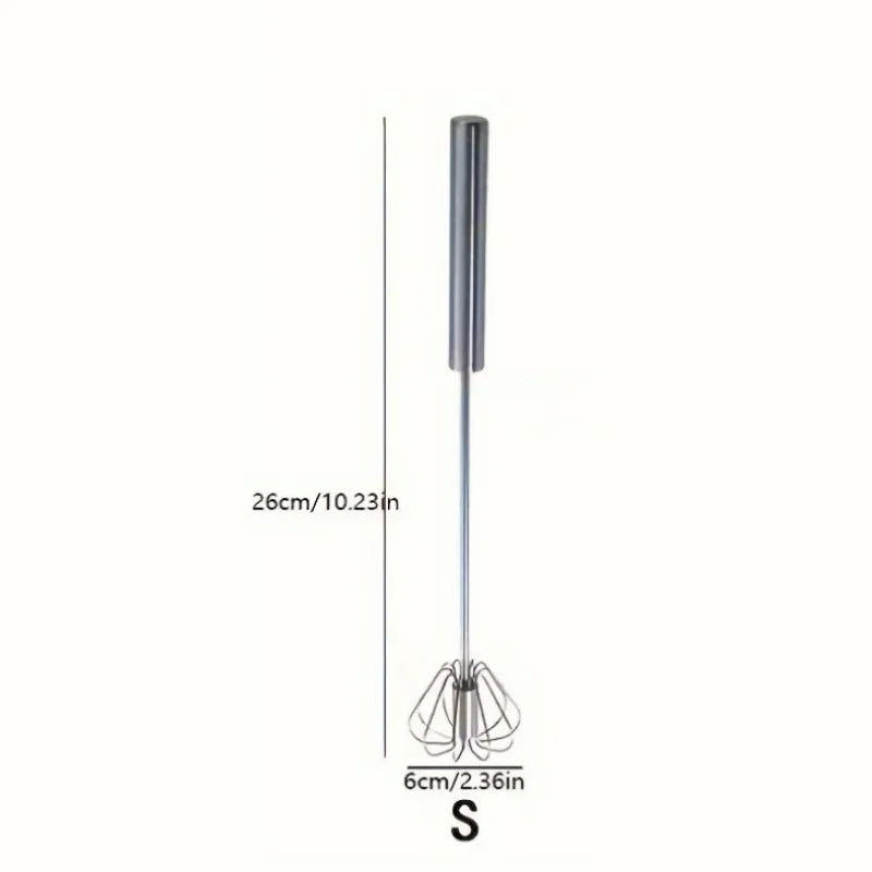 WhiskPro™ – Semi-Automatic Stainless Steel Egg Beater