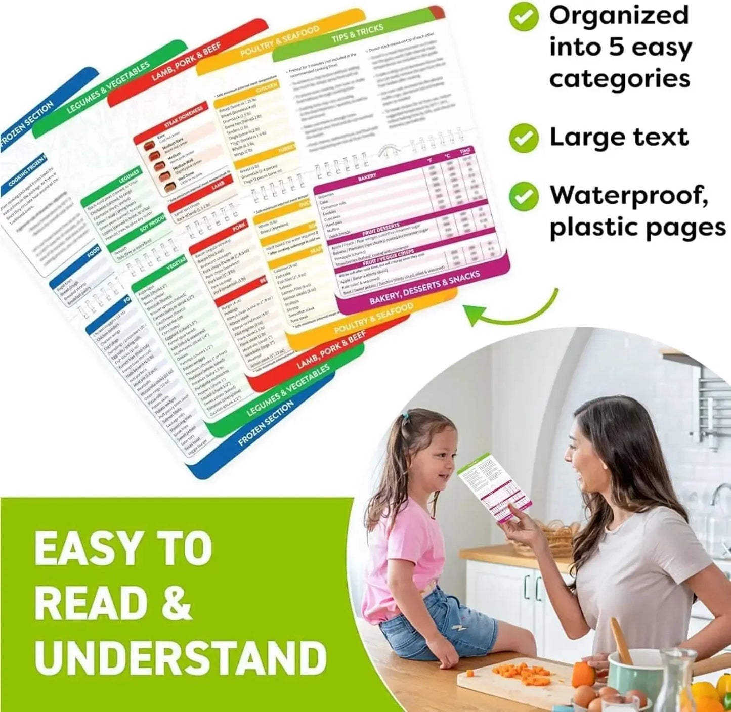 CrispChart™ – Air Fryer Magnetic Cheat Sheet & Cookbook