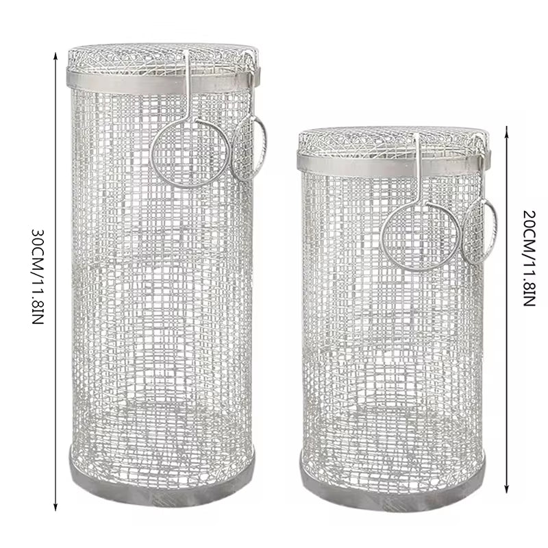 GrillRoller™ Stainless Steel Grill Basket