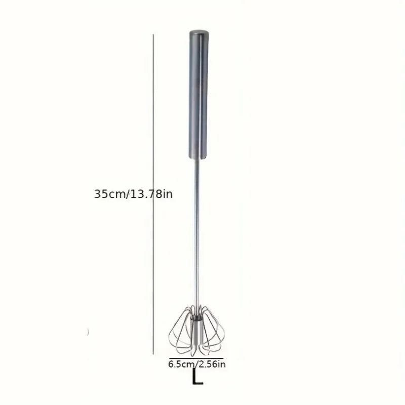 WhiskPro™ – Semi-Automatic Stainless Steel Egg Beater