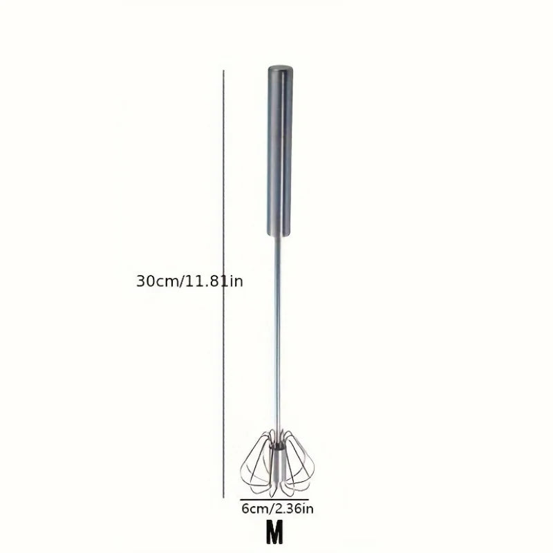 WhiskPro™ – Semi-Automatic Stainless Steel Egg Beater