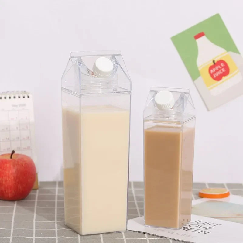 ClearCarton™ – Transparent Milk Carton Bottle (500ml/1000ml)