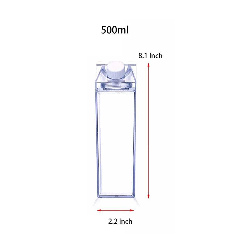 ClearCarton™ – Transparent Milk Carton Bottle (500ml/1000ml)