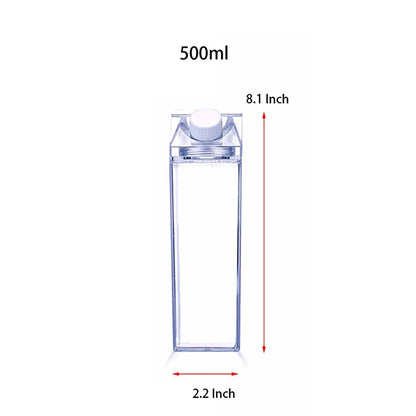 ClearCarton™ – Transparent Milk Carton Bottle (500ml/1000ml)