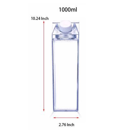 ClearCarton™ – Transparent Milk Carton Bottle (500ml/1000ml)