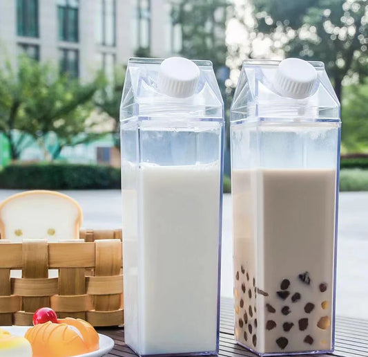 ClearCarton™ – Transparent Milk Carton Bottle (500ml/1000ml)