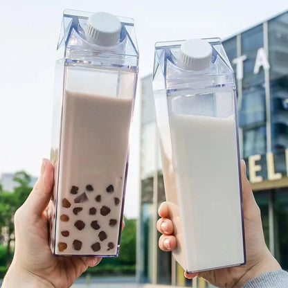 ClearCarton™ – Transparent Milk Carton Bottle (500ml/1000ml)