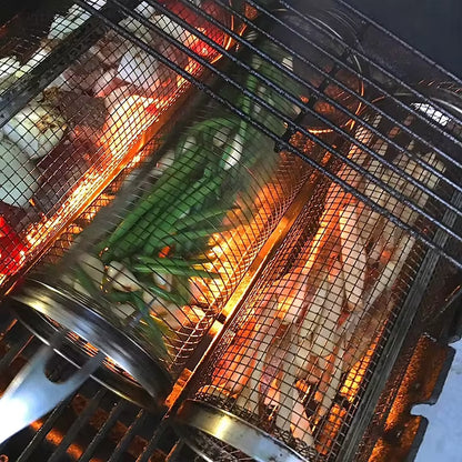 GrillRoller™ Stainless Steel Grill Basket