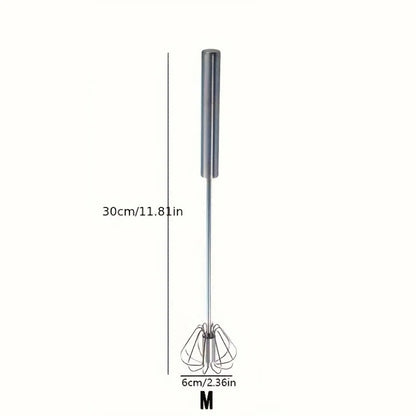 WhiskPro™ – Semi-Automatic Stainless Steel Egg Beater