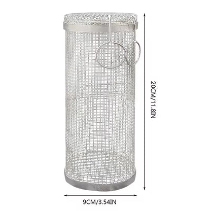GrillRoller™ Stainless Steel Grill Basket
